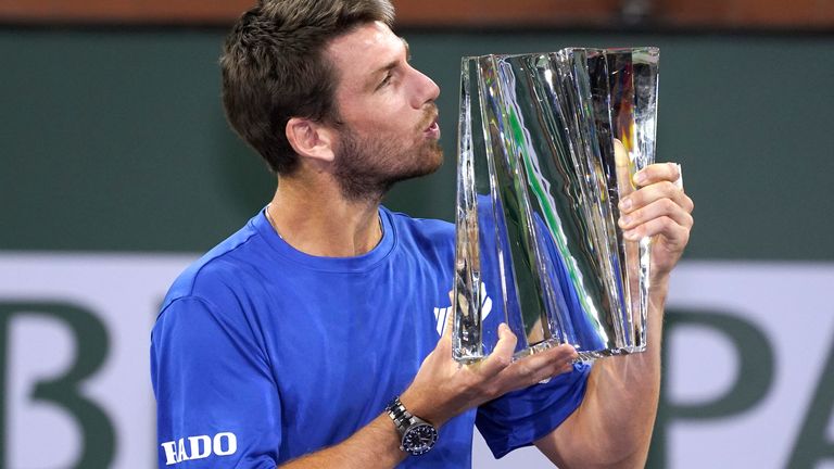 Cameron Norrie celebrates Indian Wells title success