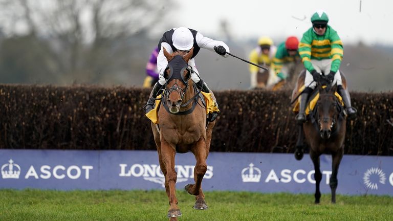 Captain Chaos wins the Swinley Chase at Ascot in February