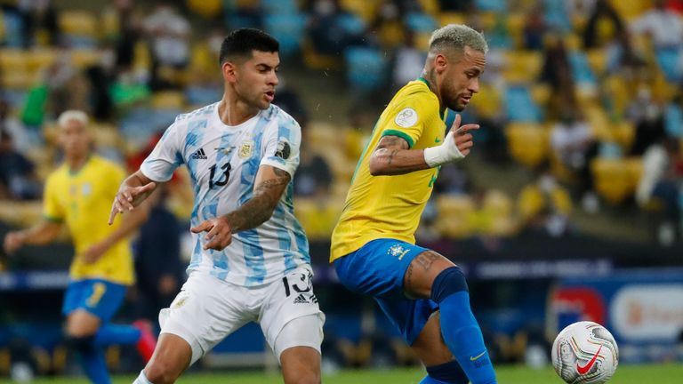 Romero comes up against Neymar for Argentina