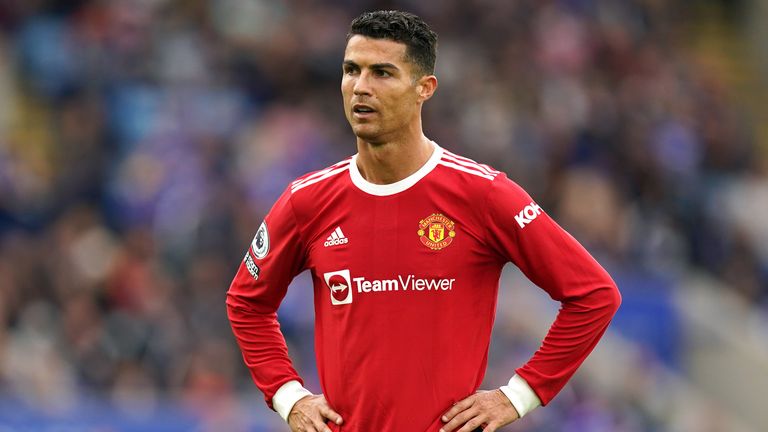 Cristiano Ronaldo during Leicester vs Man Utd at the King Power Stadium