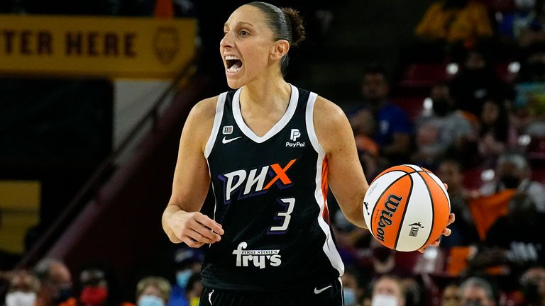 Diana Taurasi in action during Game 1 of this year's WNBA Finals