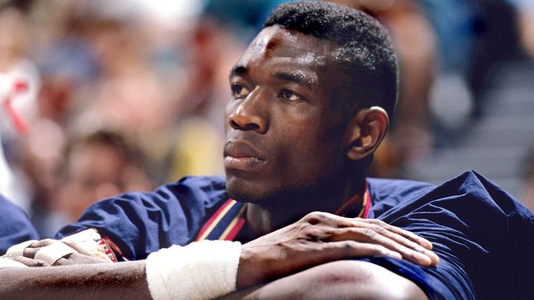 One of the best defensive players of all time, Dikembe Mutombo finished his career with 3289 blocks - second only to Hakeem Olajuwon