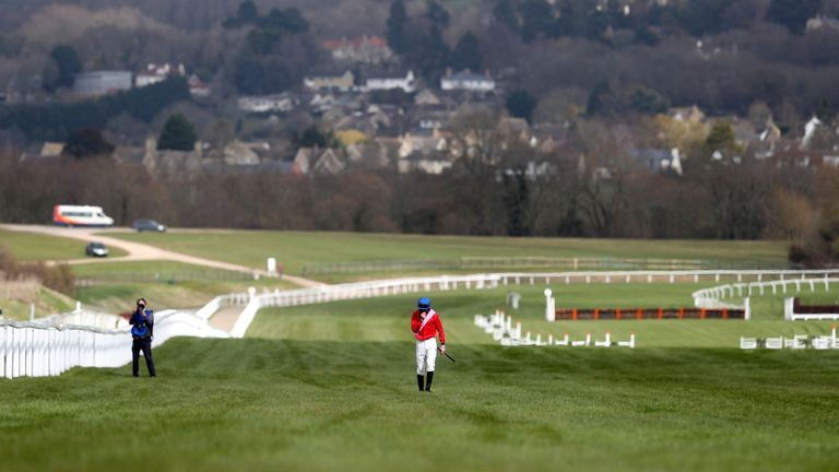 Jack Kennedy after a fall on Envoi Allen at Cheltenham last season