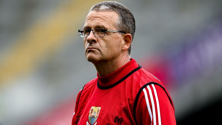 15 August 2021; Cork manager Ephie Fitzgerald during the TG4 All-Ireland Senior Ladies Football Championship Semi-Final match between Cork and Meath at Croke Park in Dublin. Photo by Stephen McCarthy/Sportsfile 