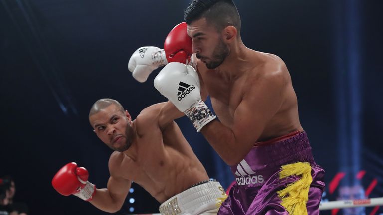 CHAMPIONSHIP BOXING .UTILITA ARENA,.NEWCASTLE.PIC;LAWRENCE LUSTIG.INTERNATIONAL MIDDLEWEIGHT CONTEST.CHRIS EUBANK JNR v WANIK AWDIJAN