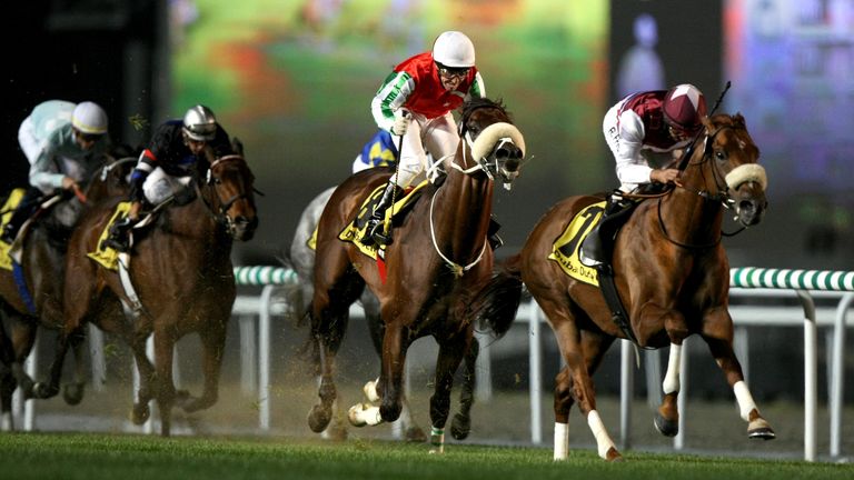 Ffrench rides Al Shemali to win the Dubai Duty Free at Meydan in 2010