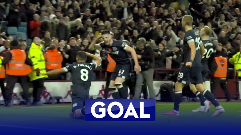 Fornals makes it 3-1 to West Ham at Villa