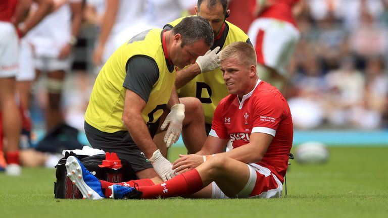 Gareth Anscombe has not played for Wales since he damaged knee ligaments in a RWC warm-up match against England in 2019