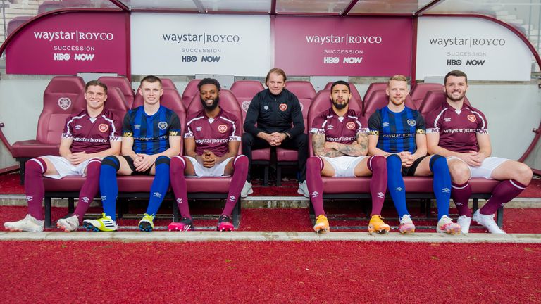 (L-R) Cammy Devlin, Ben Woodburn, Beni Baningime, Robbie Neilson, Josh Ginnelly, Stephen Kingsley, John Souttar                                                                                                                                                                                                                                                                                            