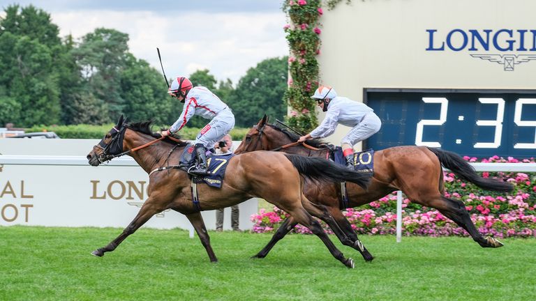 Hollie Doyle winning on Scarlet Dragon at Royal Ascot