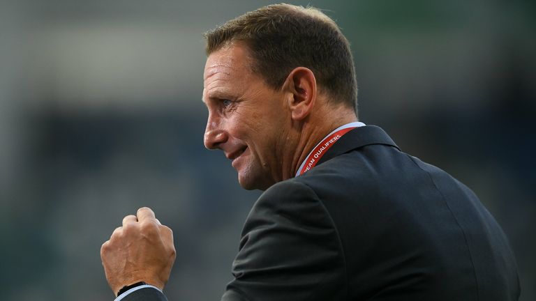 Northern Ireland manager Ian Baraclough before the FIFA World Cup 2022 qualifying group C match between Northern Ireland and Switzerland at National Football Stadium at Windsor Park in Belfast.