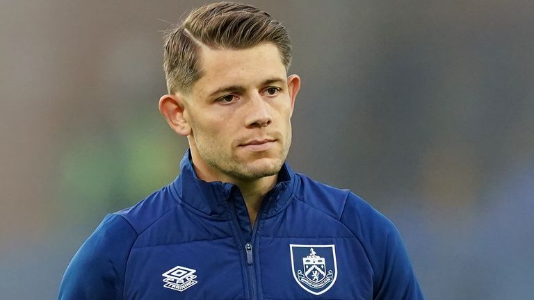 Burnley&#39;s James Tarkowski walks on the pitch before the Premier League match at Goodison Park, Liverpool. Picture date: Monday September 13, 2021.