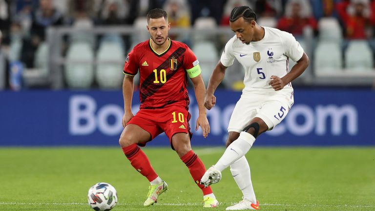 Jules Kounde impressed for France against Belgium, completing 99 per cent of his passes
