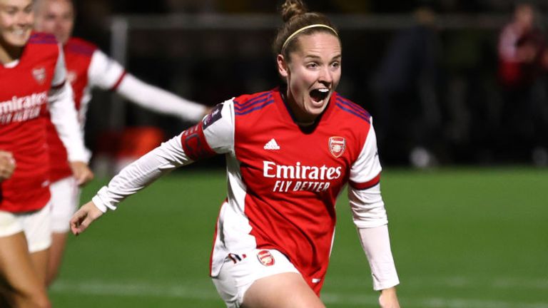 Kim Little scored as Arsenal progressed to the Women&#39;s FA Cup final