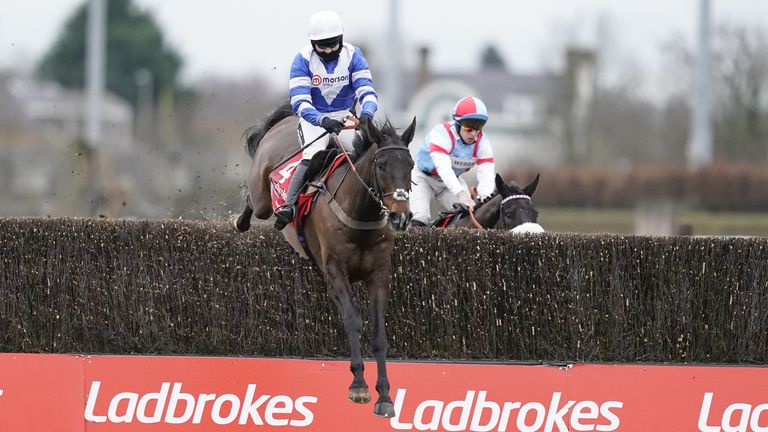 Frodon and Bryony Frost on their way to victory in the King George at Kempton