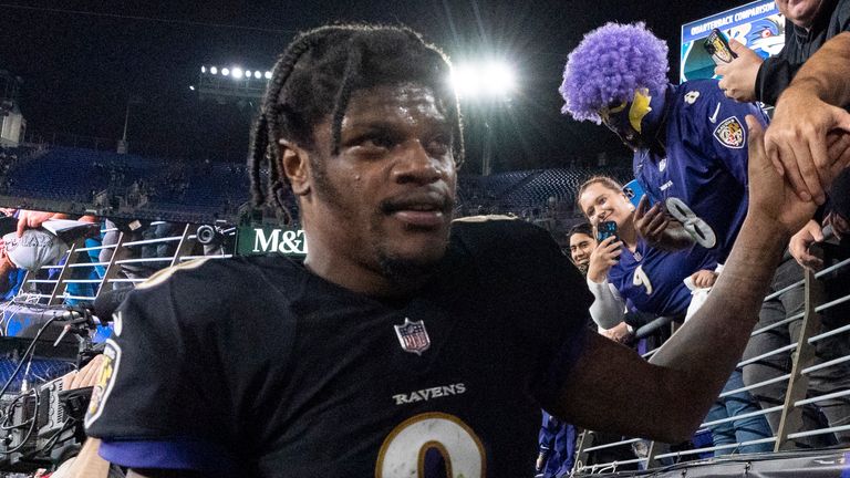 It was a career night for Ravens quarterback Lamar Jackson