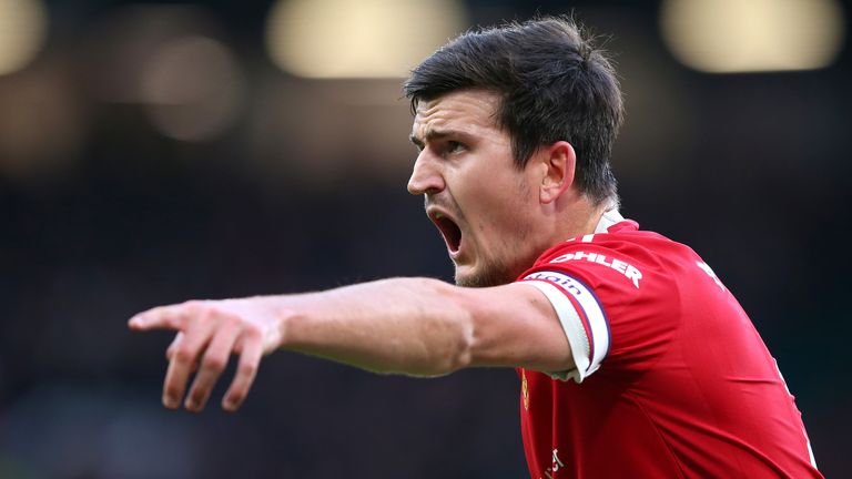 Harry Maguire during Man Utd's 5-0 defeat to Liverpool