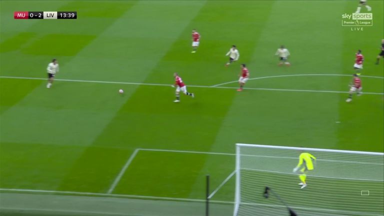 Trent Alexander-Arnold is left in space to cross for Diogo Jota to slide home Liverpool&#39;s second goal from close range