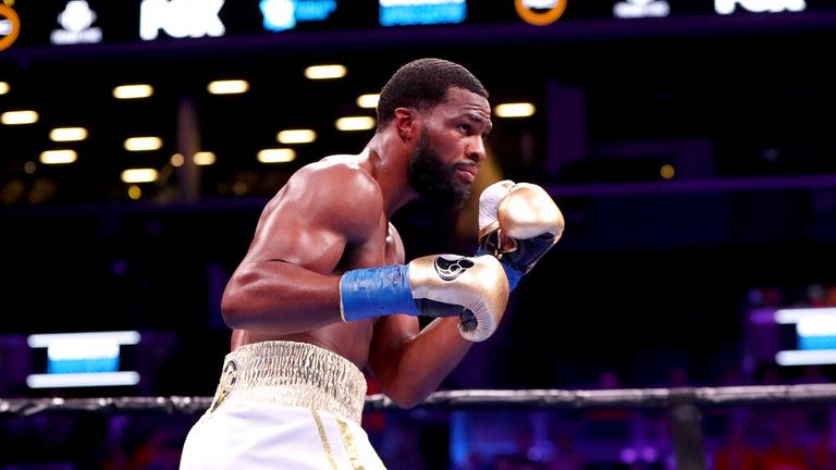 Marcus Browne in action during his boxing match, Saturday, August 3rd, 2019, in Brooklyn. (AP Photo/Gregory Payan)