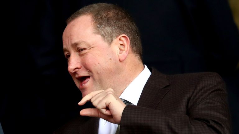 Mike Ashley during the Premier League match between Southampton FC and Newcastle United at St Mary&#39;s Stadium on October 27, 2018 in Southampton, United Kingdom.