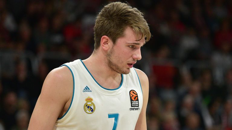 Luka Doncic playing for Real Madrid in 2017