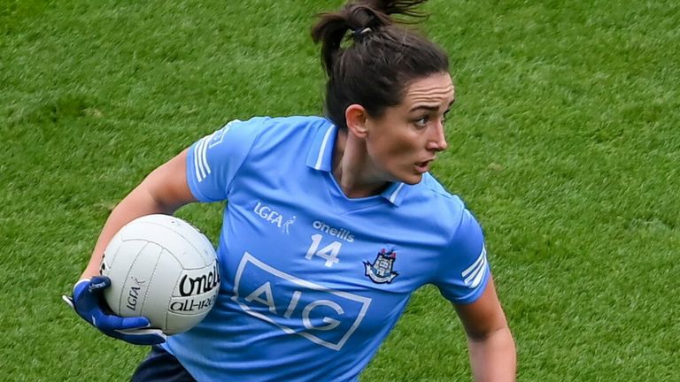 14 August 2021; Niamh McEvoy of Dublin during the TG4 Ladies Football All-Ireland Championship semi-final match between Dublin and Mayo at Croke Park in Dublin. Photo by Stephen McCarthy/Sportsfile 