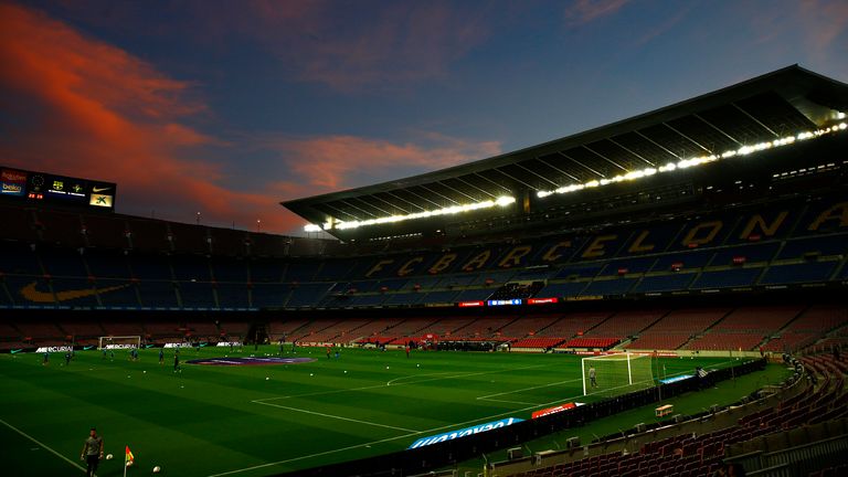 Barcelona&#39;s Camp Nou stadium (AP)