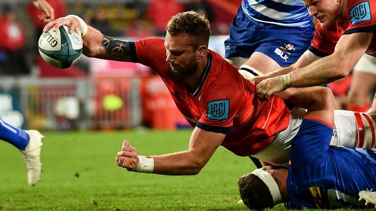 South African second row RG Snyman continued his recovery from injury by scoring his first try for Munster against the Stormers 