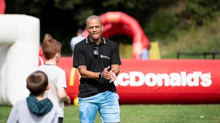 Rob Earnshaw at a McDonald's fun football event in Cardiff Castle, Cardiff, Wales, UK. September 18th 2021.