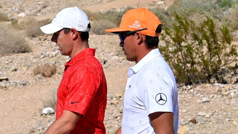 Rory McIlroy a joué aux côtés de Rickie Fowler (à droite) et d'Abraham Ancer le dernier jour