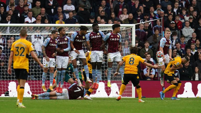 Ruben Neves' 95th-minute strike struck Matt Targett