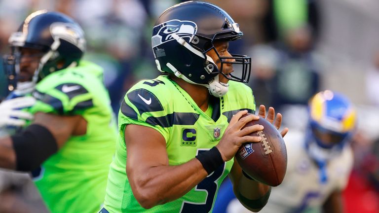 Seattle Seahawks quarterback Russell Wilson came out of the game in the third quarter with an injury to his middle finger