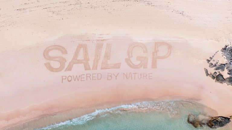 The SailGP logo (Image credit: Andrew Kirkpatrick for SailGP)