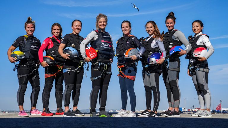 The SailGP Women's Pathway Programme athletes are set for race day on Saturday  (Image credit: Bob Martin for SailGP.)