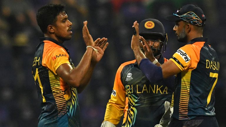 Maheesh Theekshana claimed three wickets as Sri Lanka dominated Namibia in their T20 World Cup opener
