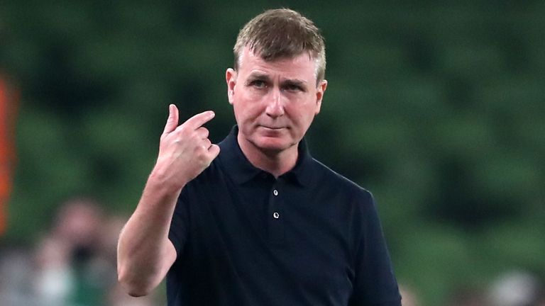 Republic of Ireland manager Stephen Kenny during the 2022 FIFA World Cup Qualifying match at Aviva Stadium, Dublin. Picture date: Tuesday September 7, 2021.