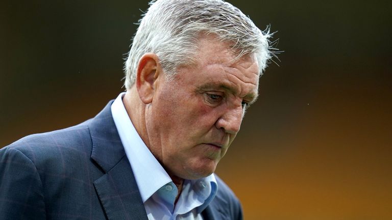 Steve Bruce is interviewed after the 2-1 defeat to Wolves at Molineux