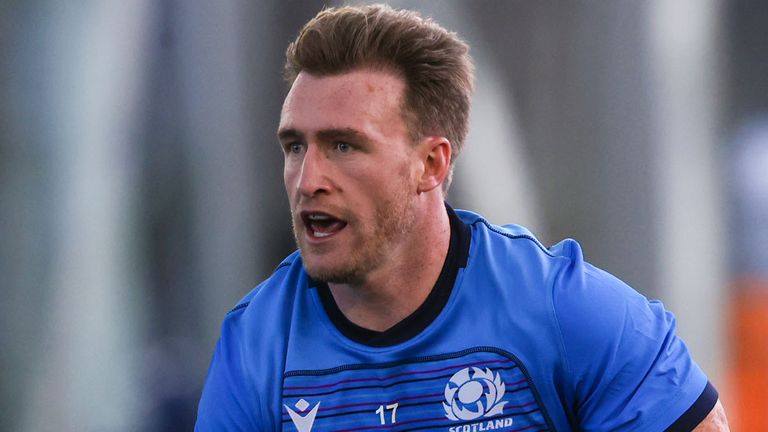 Stuart Hogg en Ecosse s'entraînant cette semaine à Oryam