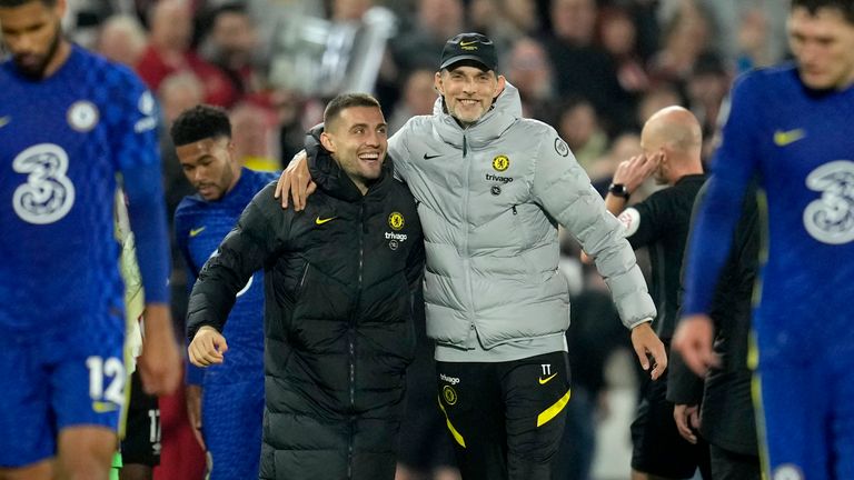 Thomas Tuchel celebrates at full-time