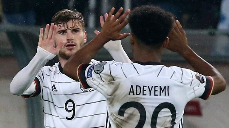 Timo Werner scored twice as Germany booked their place in Qatar