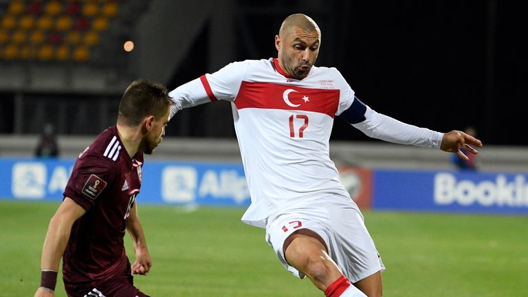 Turkey's Burak Yilmaz scored a dramatic 99th-minute penalty