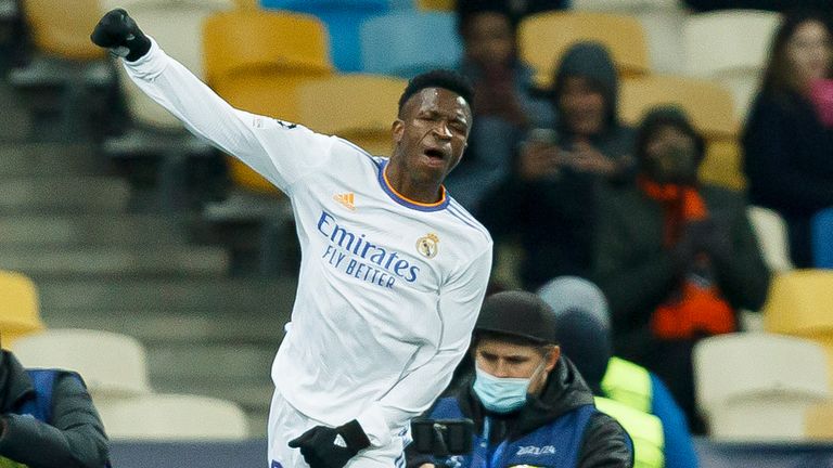 Vinicius Junior scored twice as Real Madrid beat  Shakhtar Donetsk 5-0