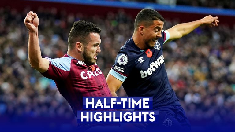 West Ham v Aston Villa HT highlights