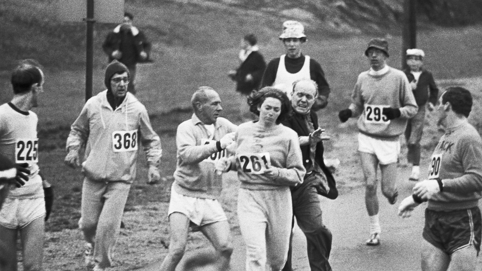 Kathrine Switzer: First woman to officially run Boston Marathon on the iconic moment she was attacked by the race organiser