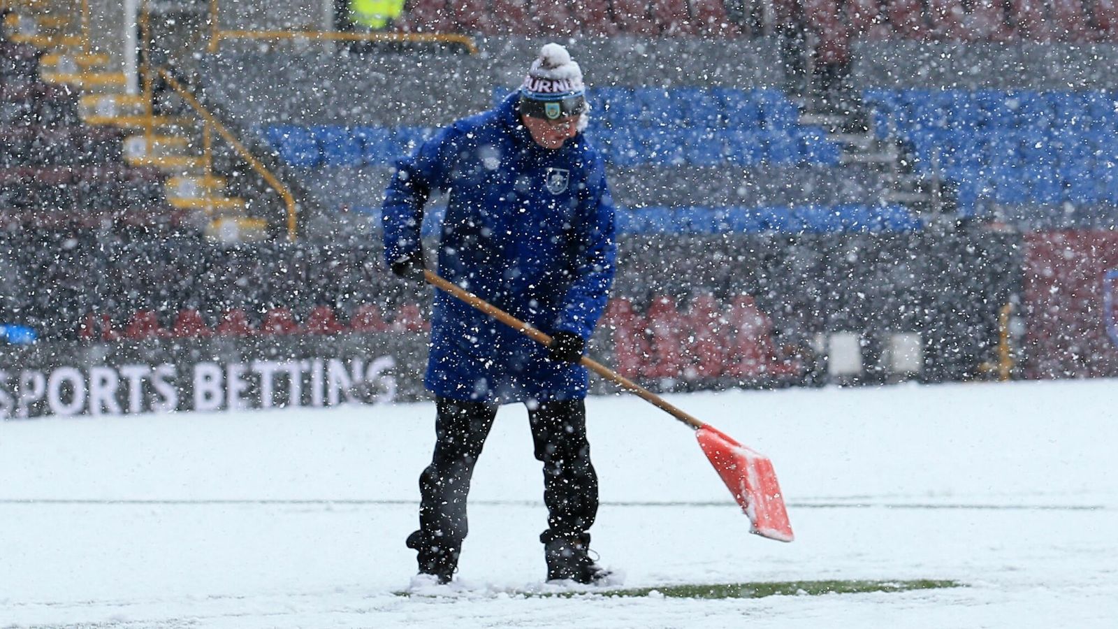 Burnley vs Tottenham: Premier League clash called off after heavy snow covers Turf Moor pitch