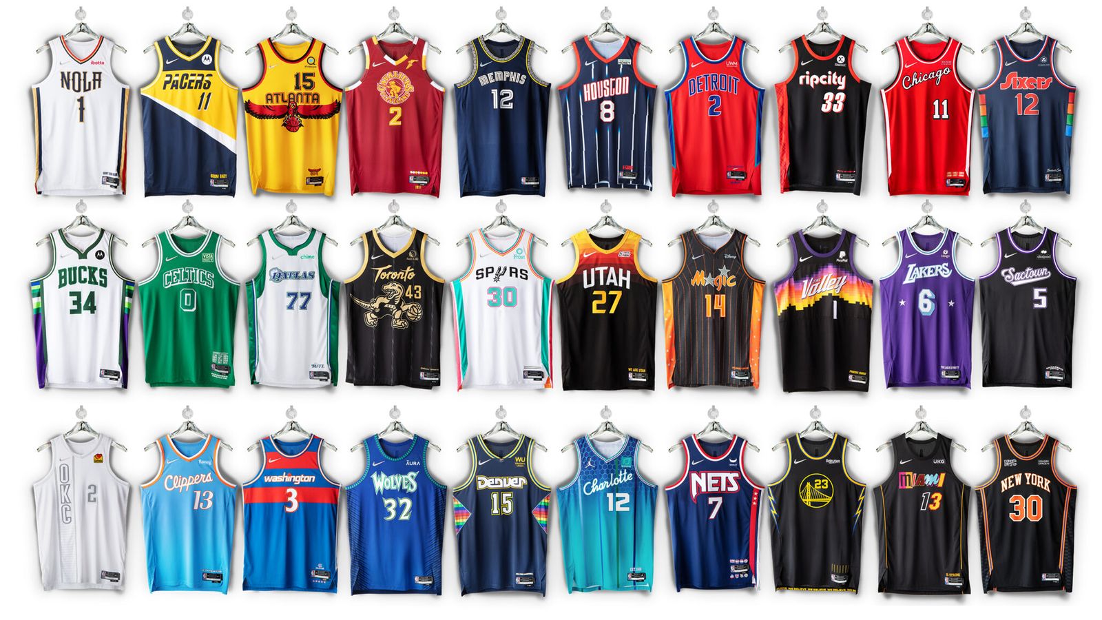 Ranking this season's NBA City Edition uniforms from No. 30 to No. 1