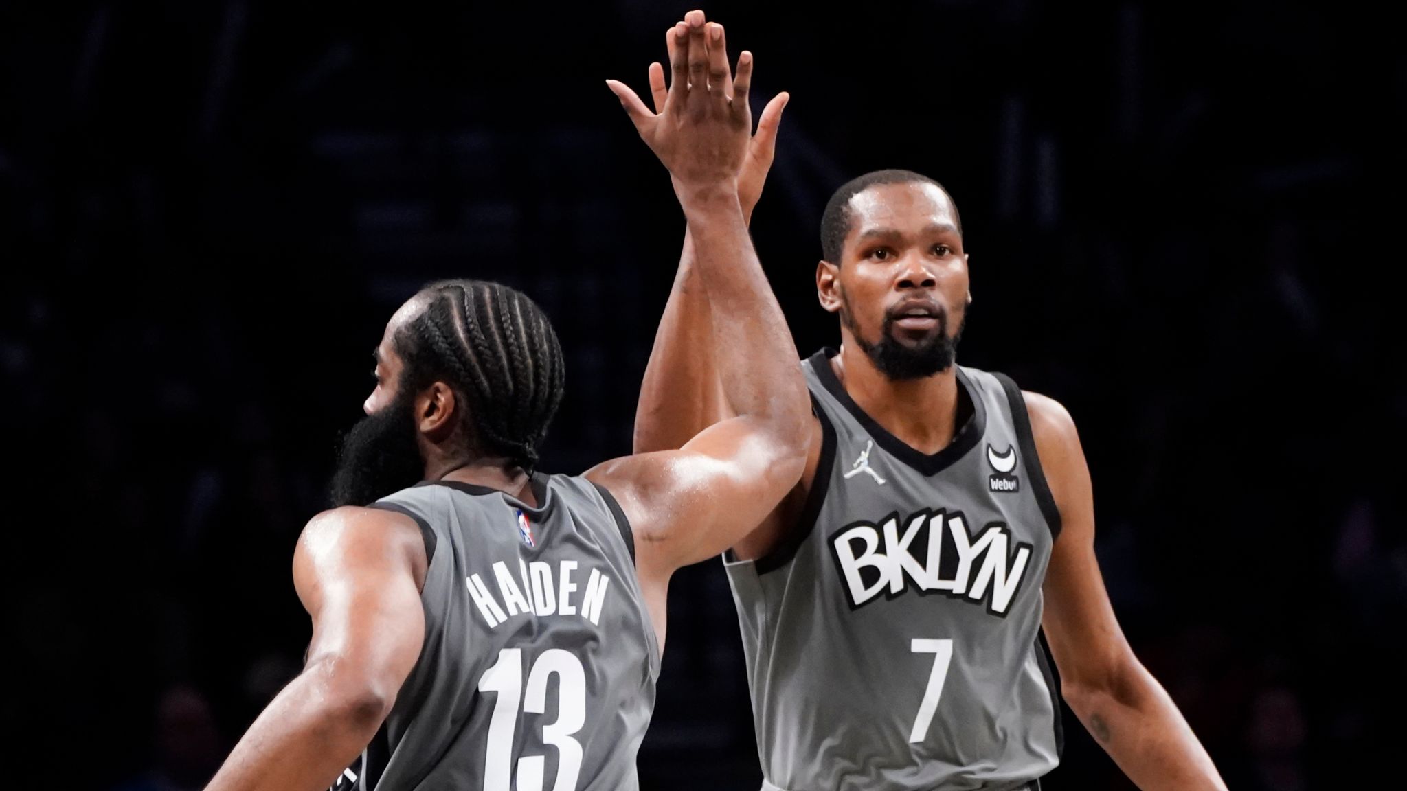 Kevin Durant scores season-high 42 points, James Harden gets triple-double  in debut as Nets clip Magic