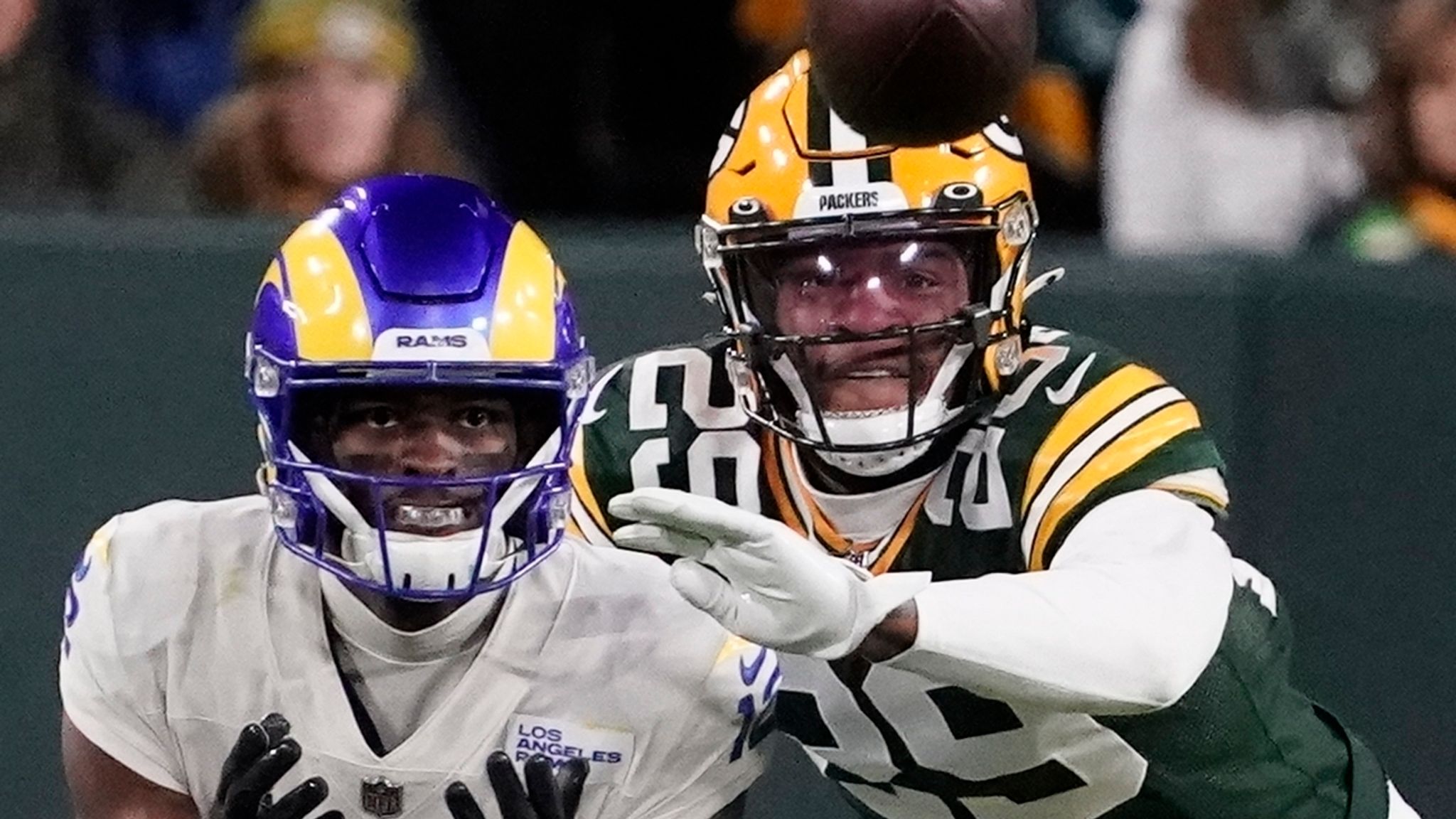 November 28, 2021: Los Angeles Rams wide receiver Odell Beckham Jr. (3)  warming up during pregame of the NFL football game between the Los Angeles  Rams and the Green Bay Packers at