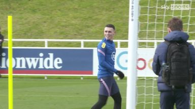 Foden's spectacular spinning volley in England training!