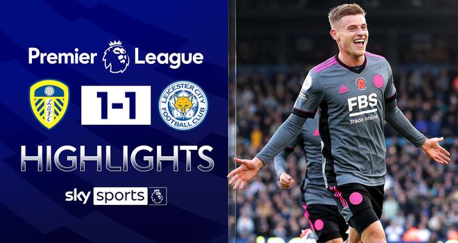 leeds 1 1 leicester highlights football news sky sports